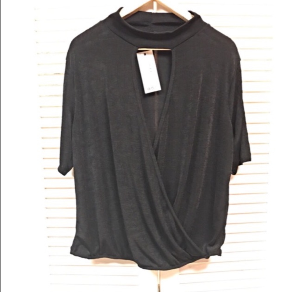 Boohoo Choker Neckline Top