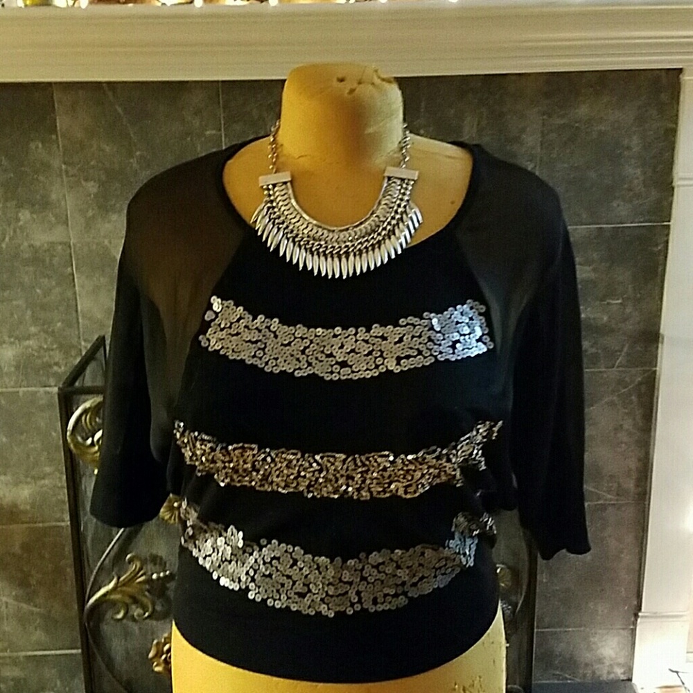 EYELASH Sequined Top