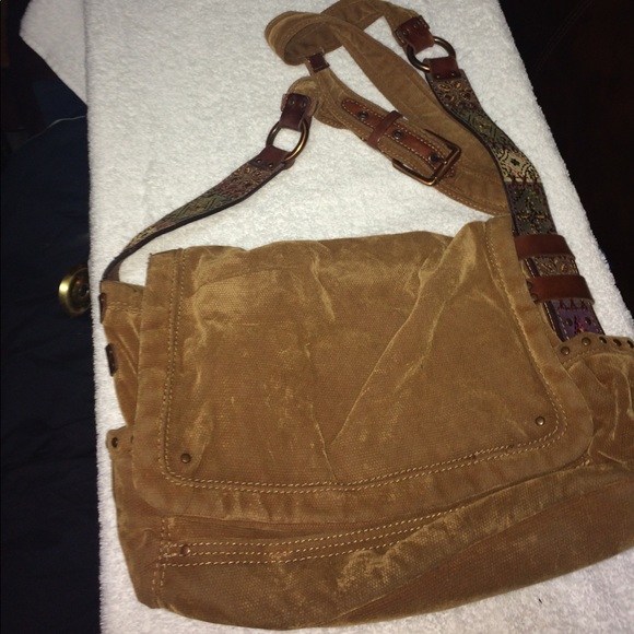 fossil corduroy messenger bag