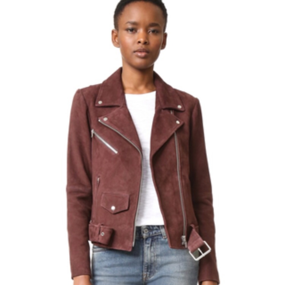 VEDA suede Jayne jacket in "raisin"
