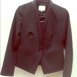 Ann Taylor Loft Black Formal Tuxedo Blazer Sz 4