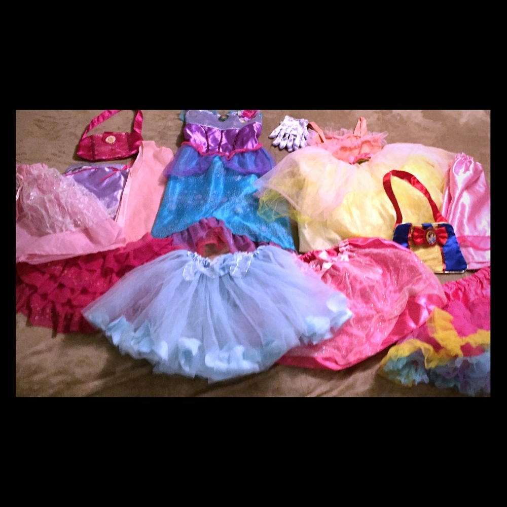 Bundle of tutu dresses and accessories