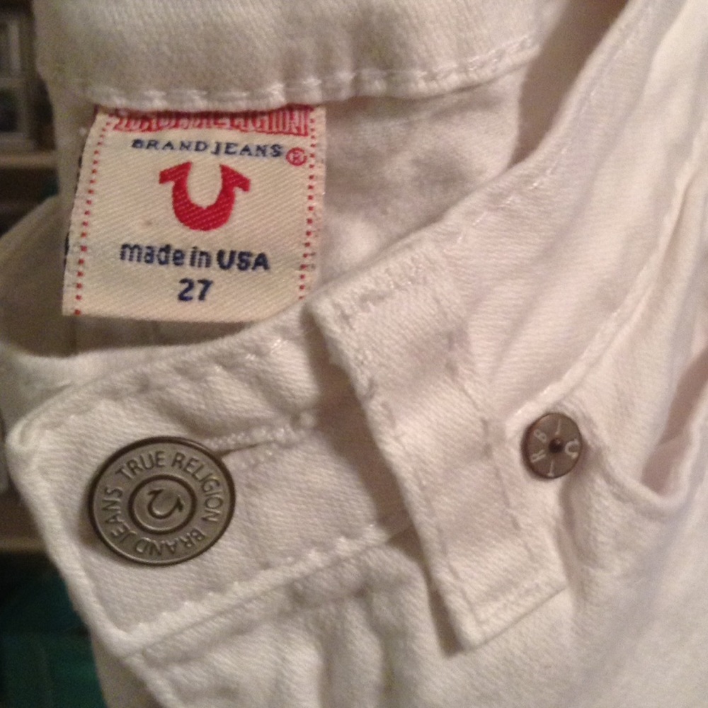 ♎ TRUE RELIGION white jeans 👖😻