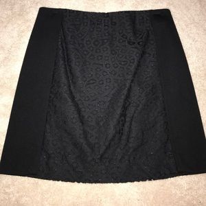 Black lace loft pencil skirt