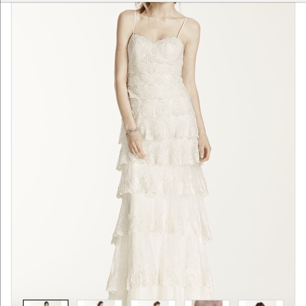 Sweet Bohemian Style Lace Wedding Gown