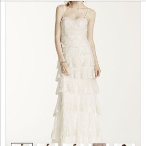 Sweet Bohemian Style Lace Wedding Gown