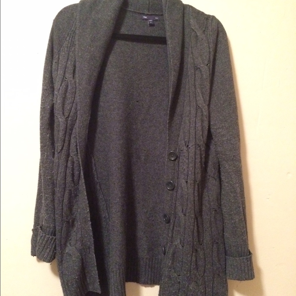 Gray cardigan