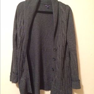 Gray cardigan