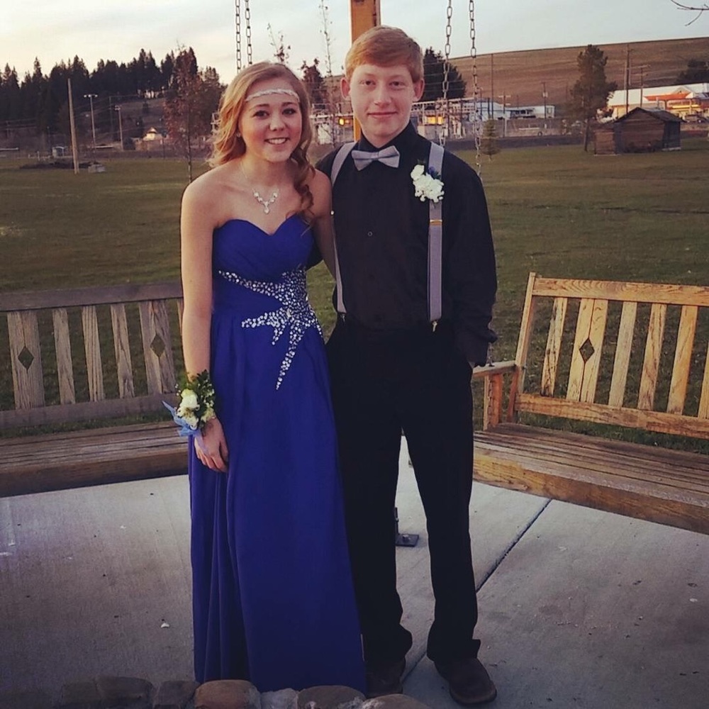 Blue prom dress