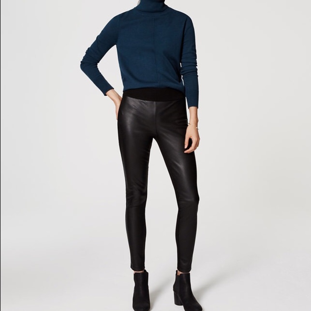 NWT Ann Taylor LOFT Faux Leather Leggings
