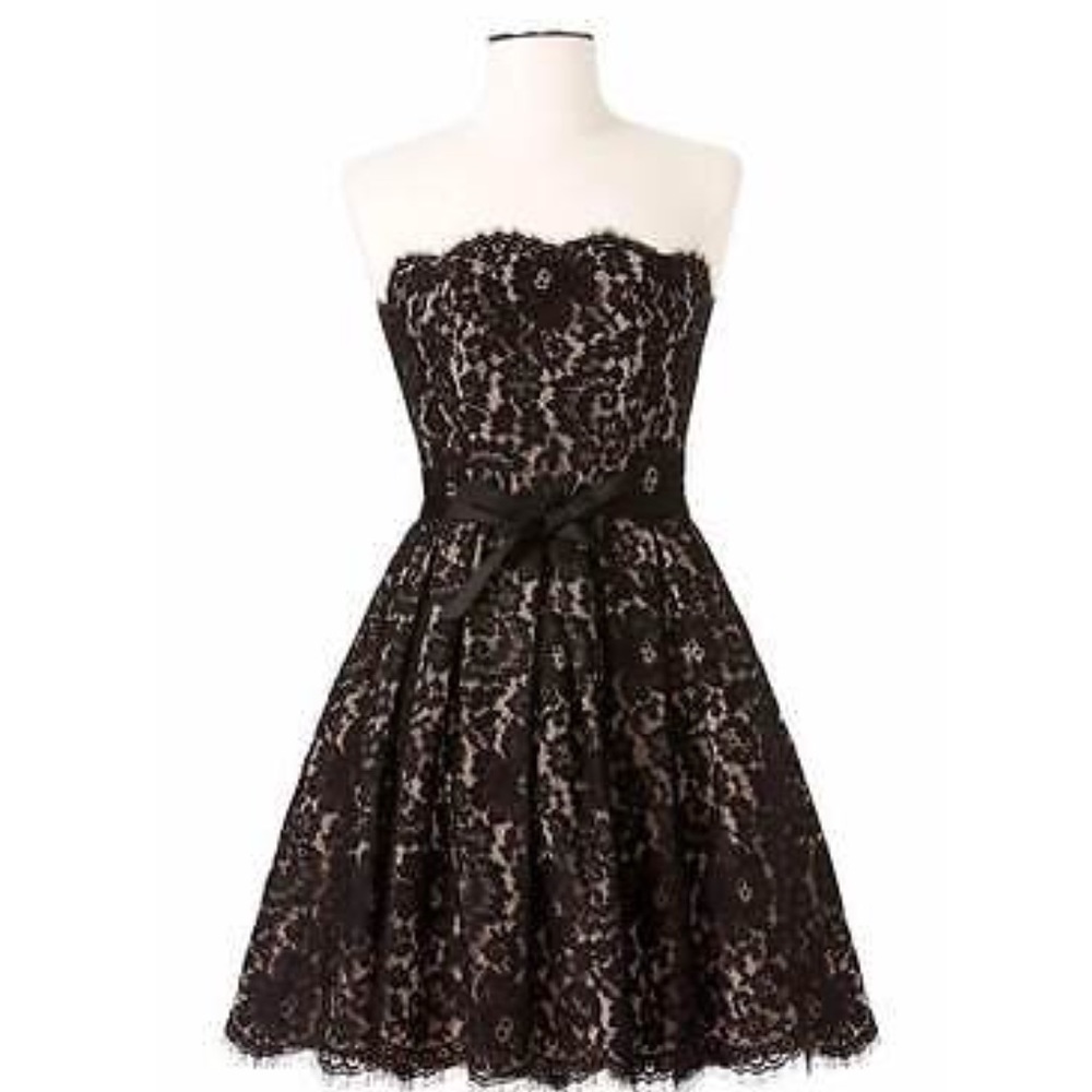 Black NWT Strapless Neiman Marcus lace dress.