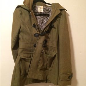 Navy green peacoat