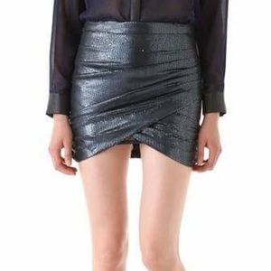 Stykestalker Sequin Blue Mini Skirt