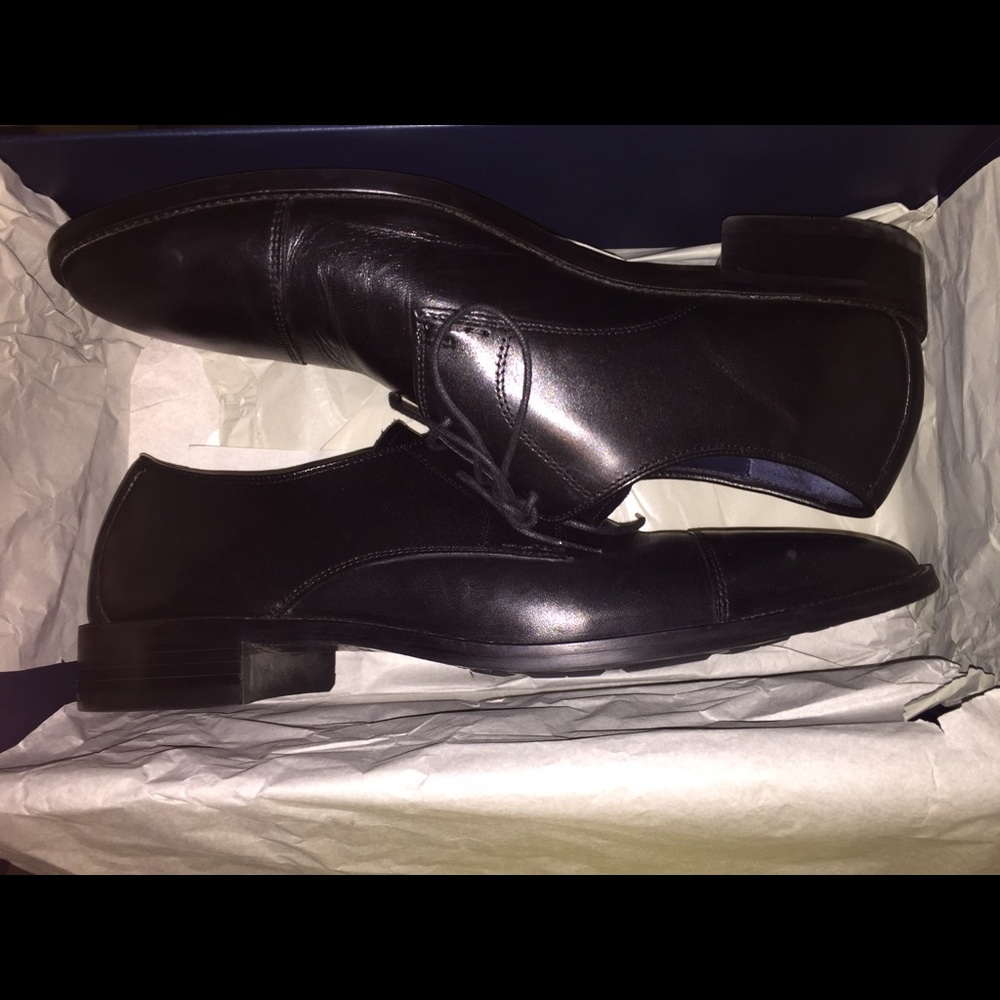 Cole Haan dress shoes loafers lace up black