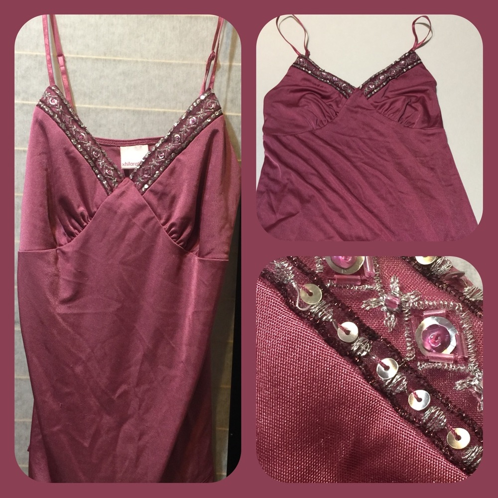Mauve colored dressy top