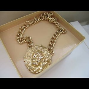 Gold Lion Chain Necklace