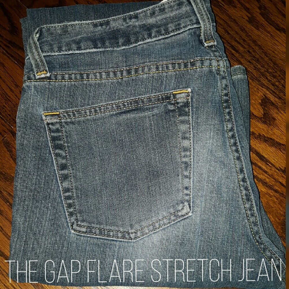 The Gap flare stretch jeans.