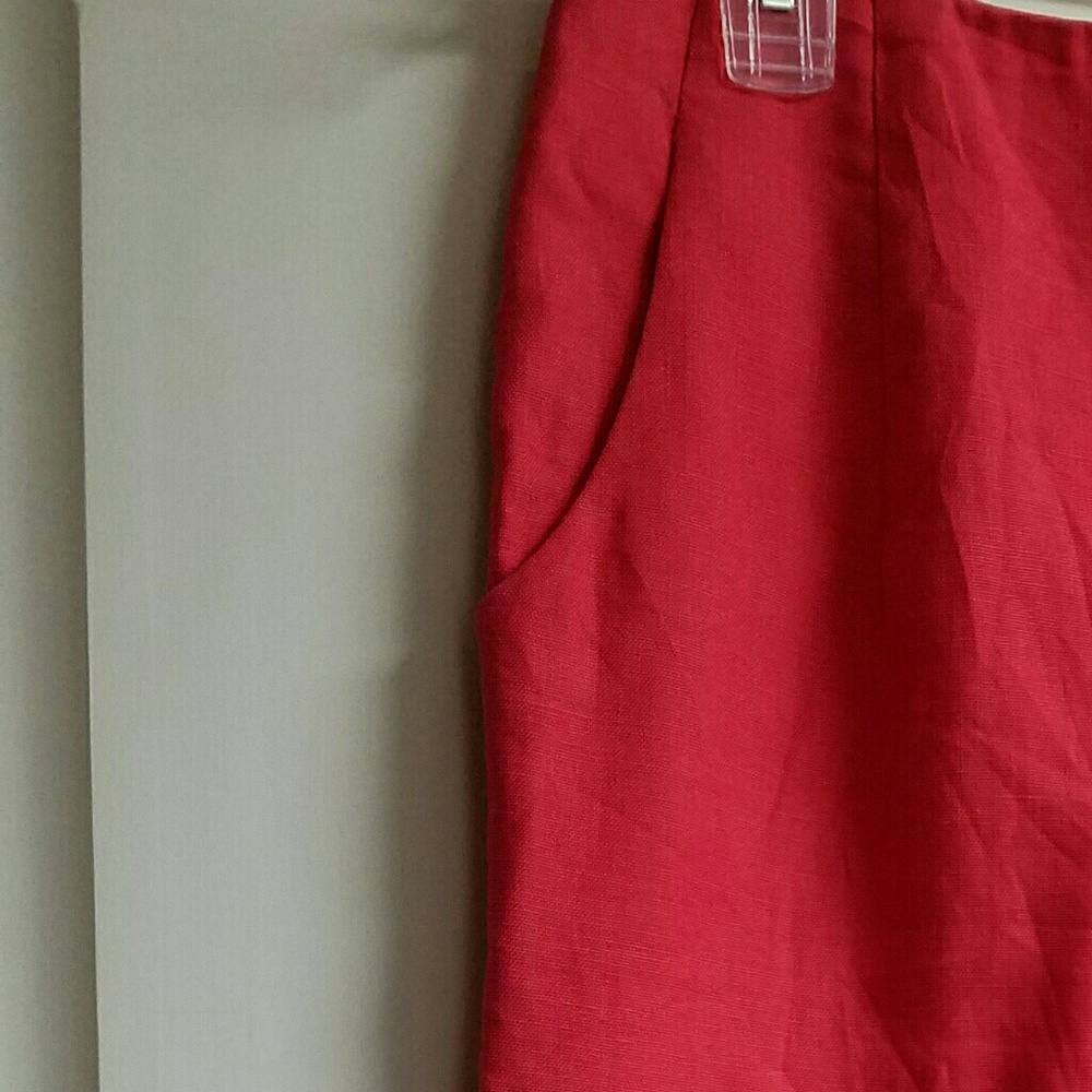 Bright Red Eye Catching Midi Skirt