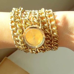Gold Chain Watch Bracelet