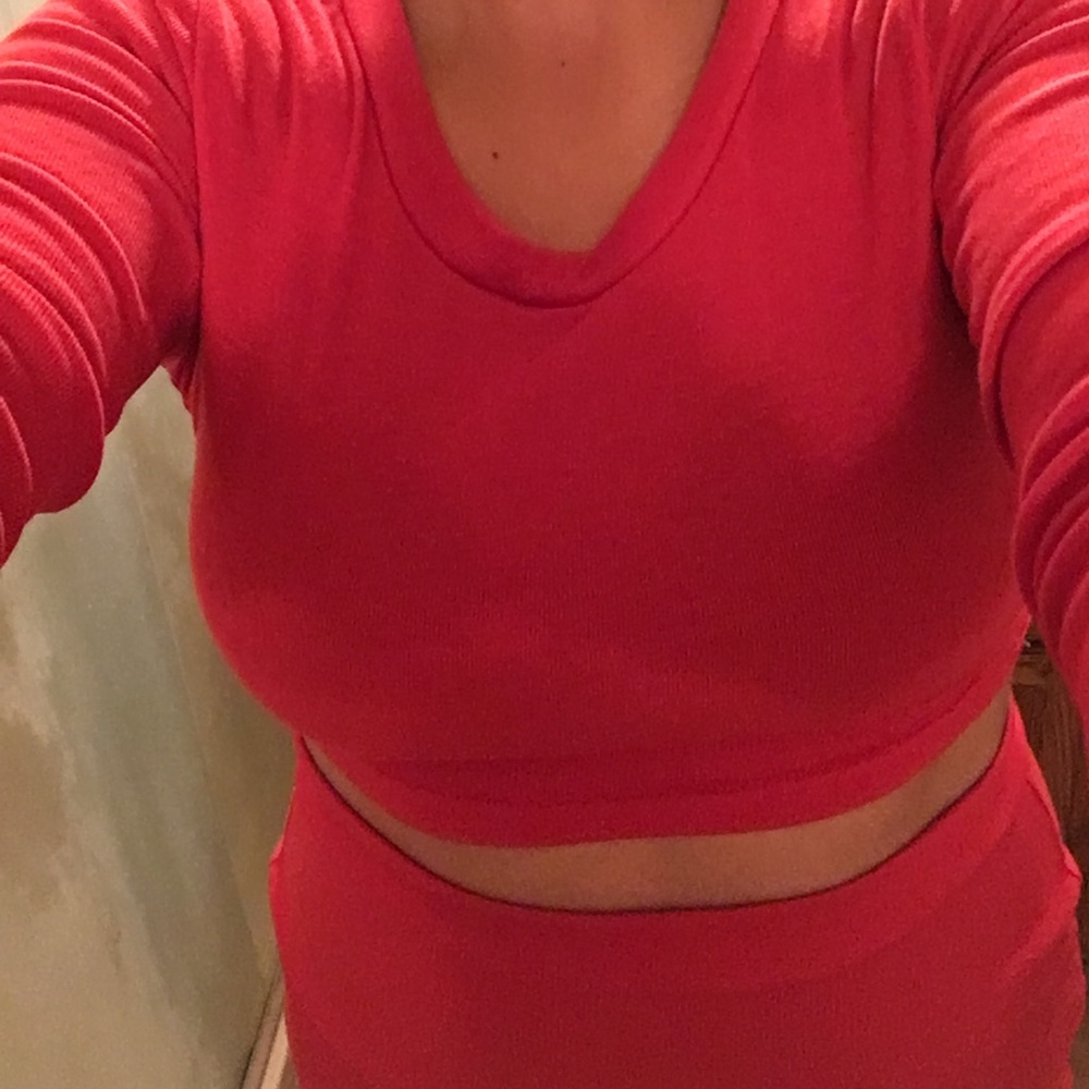 Crop top with pencil skirt