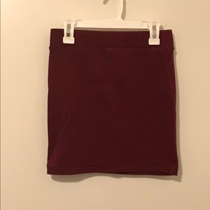 Maroon Forever 21 Bodycon Skirt