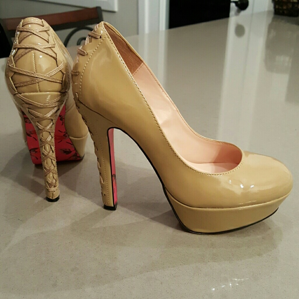 Betsey Johnson Lace Back Heels