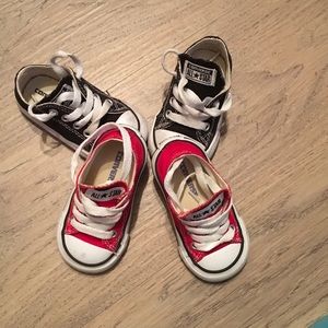 2 pairs child's converse