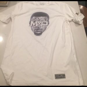 Under Armour Stephen Curry MVP white t shirt.
