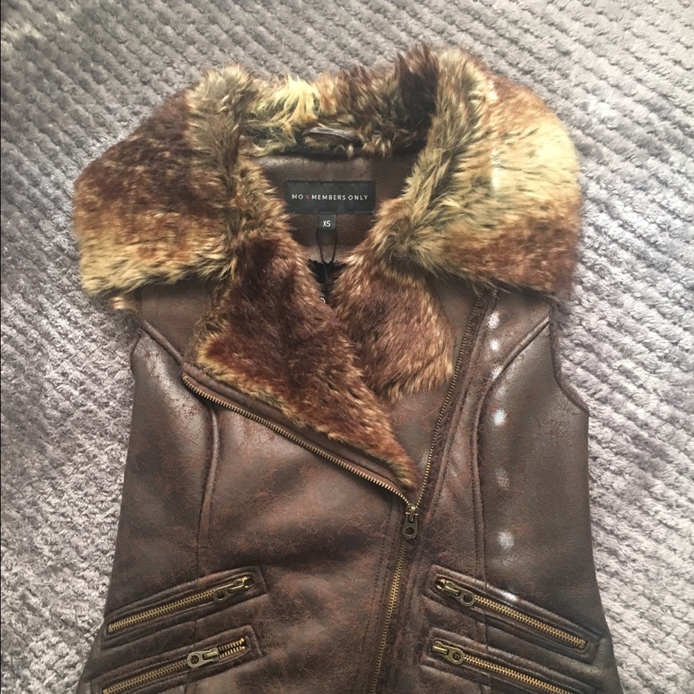 Mo X Members Only Brown Vest