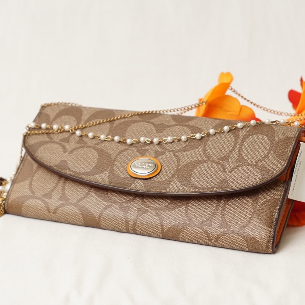 🆕🎀NWT COACH F49154 Envelope WALLET wt Pouch - Picture 1 of 8