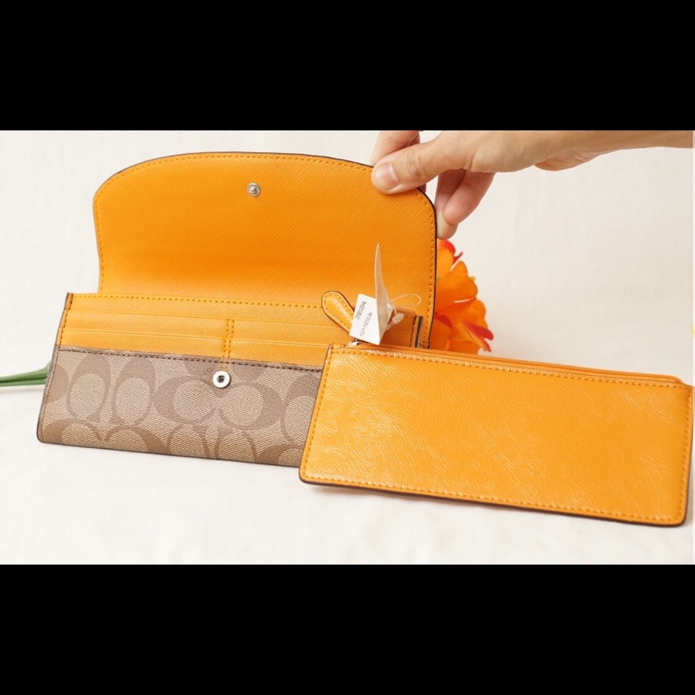 🆕🎀NWT COACH F49154 Envelope WALLET wt Pouch - Picture 5 of 8