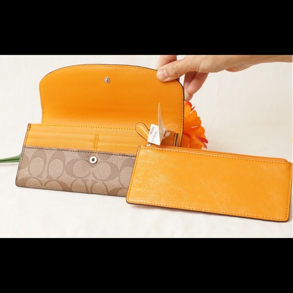 🆕🎀NWT COACH F49154 Envelope WALLET wt Pouch - Picture 5 of 8