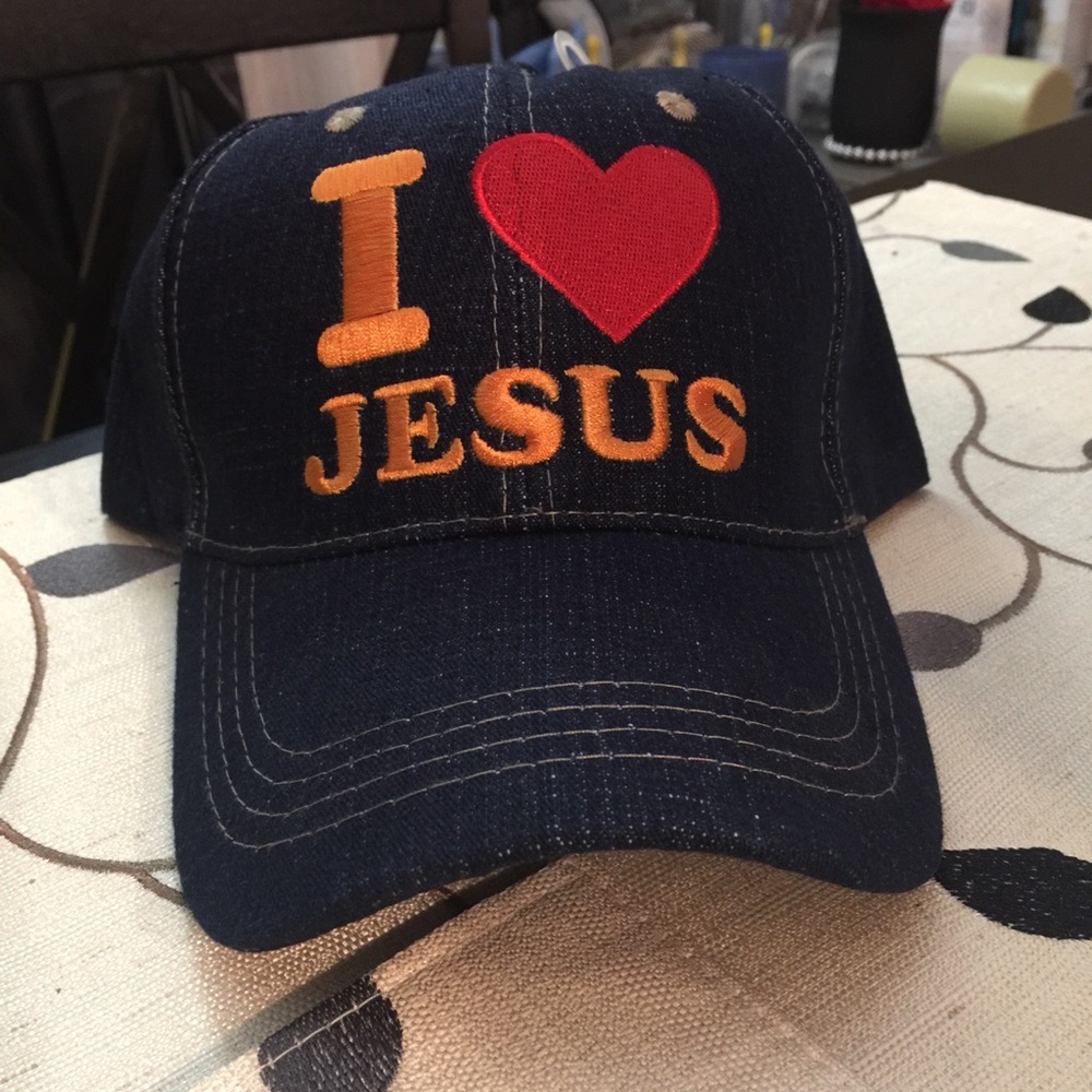 I love Jesus Denim Cap