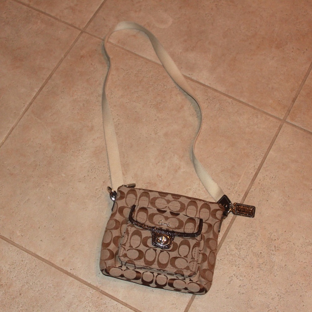 Coach Khaki Brown Cross-body
