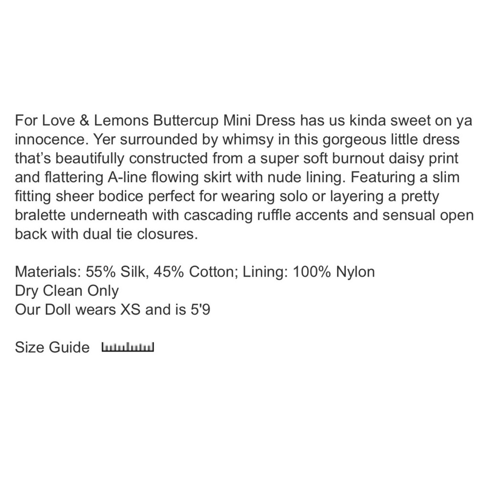 For Love And Lemons Buttercup Mini Dress - Picture 8 of 8