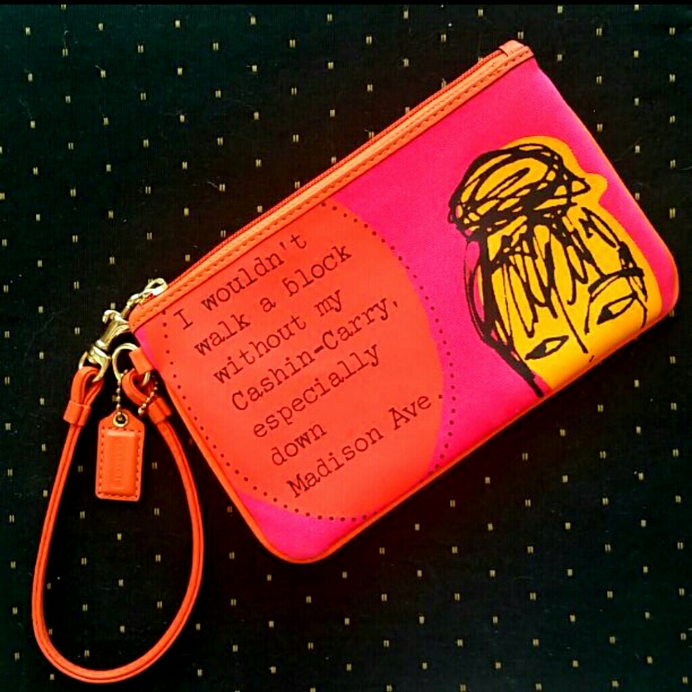 RARE Coach Cashin' Carry Large Wristlet