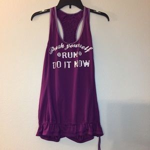 Rare Lululemon Purple "Push Yourself" tank sz 10