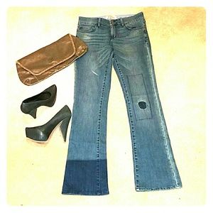 Anthropologie Patchwork Distressed Jeans