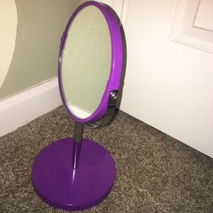 Purple double sided makeup mirror