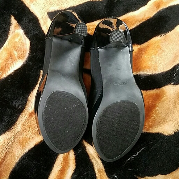 Avenue  Open toed mesh ww black platform heels - Picture 4 of 4