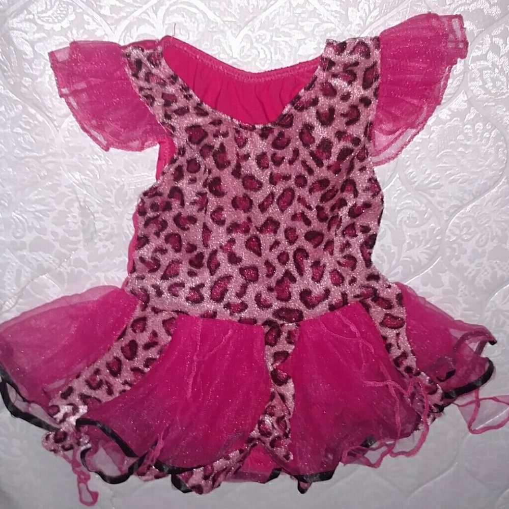 Adorable Infant Pink Cheetah Print Tutu Dress Girla size 6-12M Outfit!