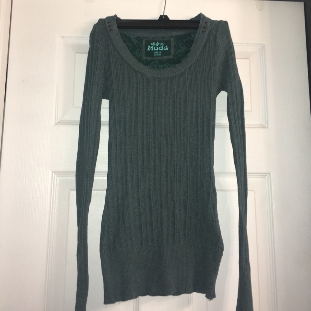 Teal Blue Tight Sweater