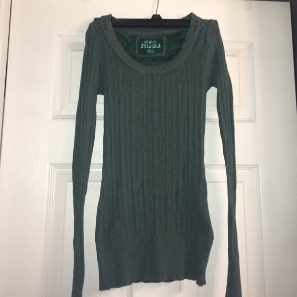 Teal Blue Tight Sweater - Picture 1 of 1