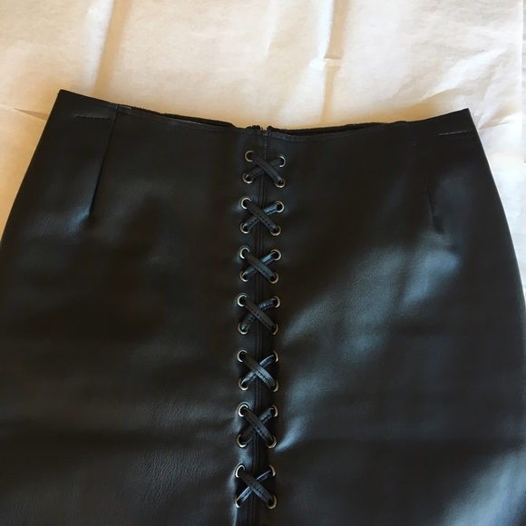 SOLD | Lace Up Miniskirt NWOT - Picture 6 of 8