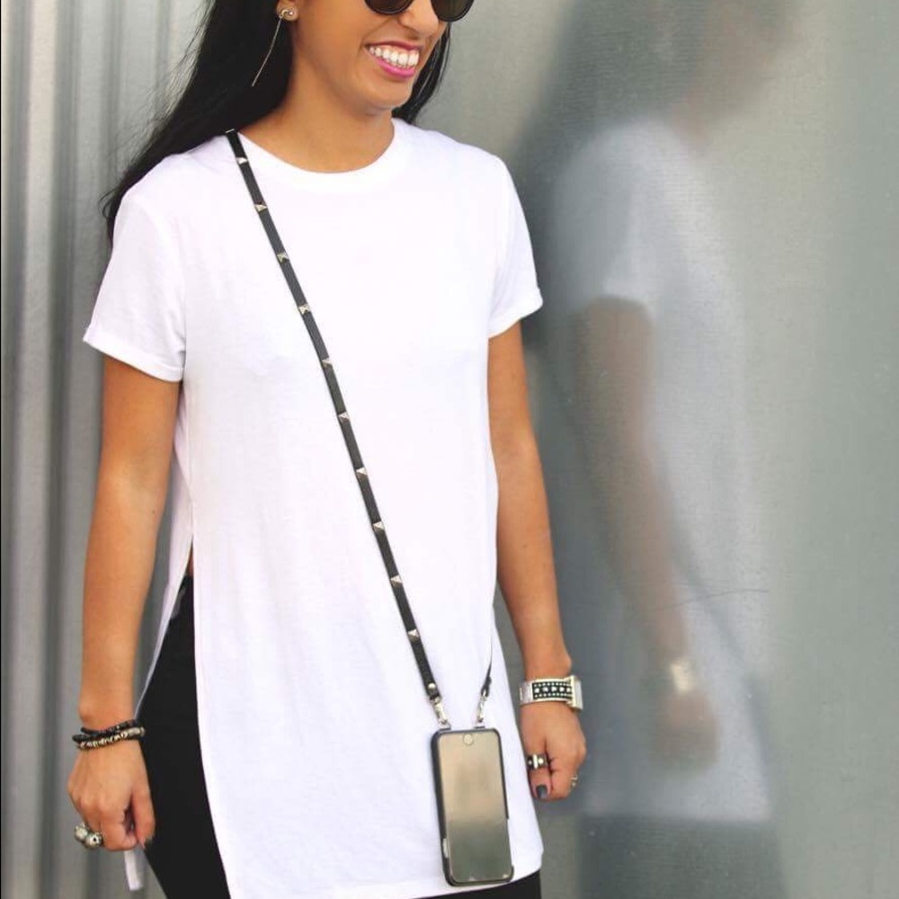 The Valencia. Hands free leather iPhone purse