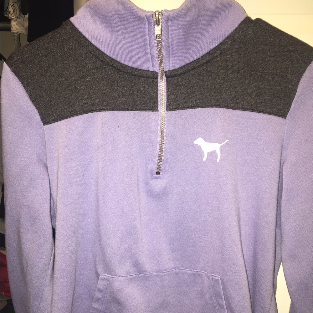 Victoria's Secret PINK purple quarter zip