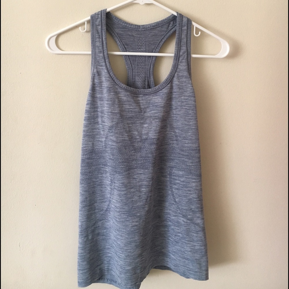 Lululemon light blue workout tank top