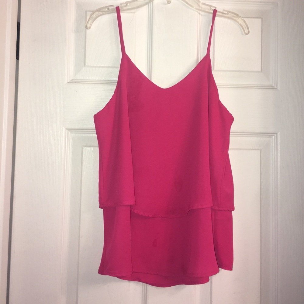 Pink Layered Blouse Tank