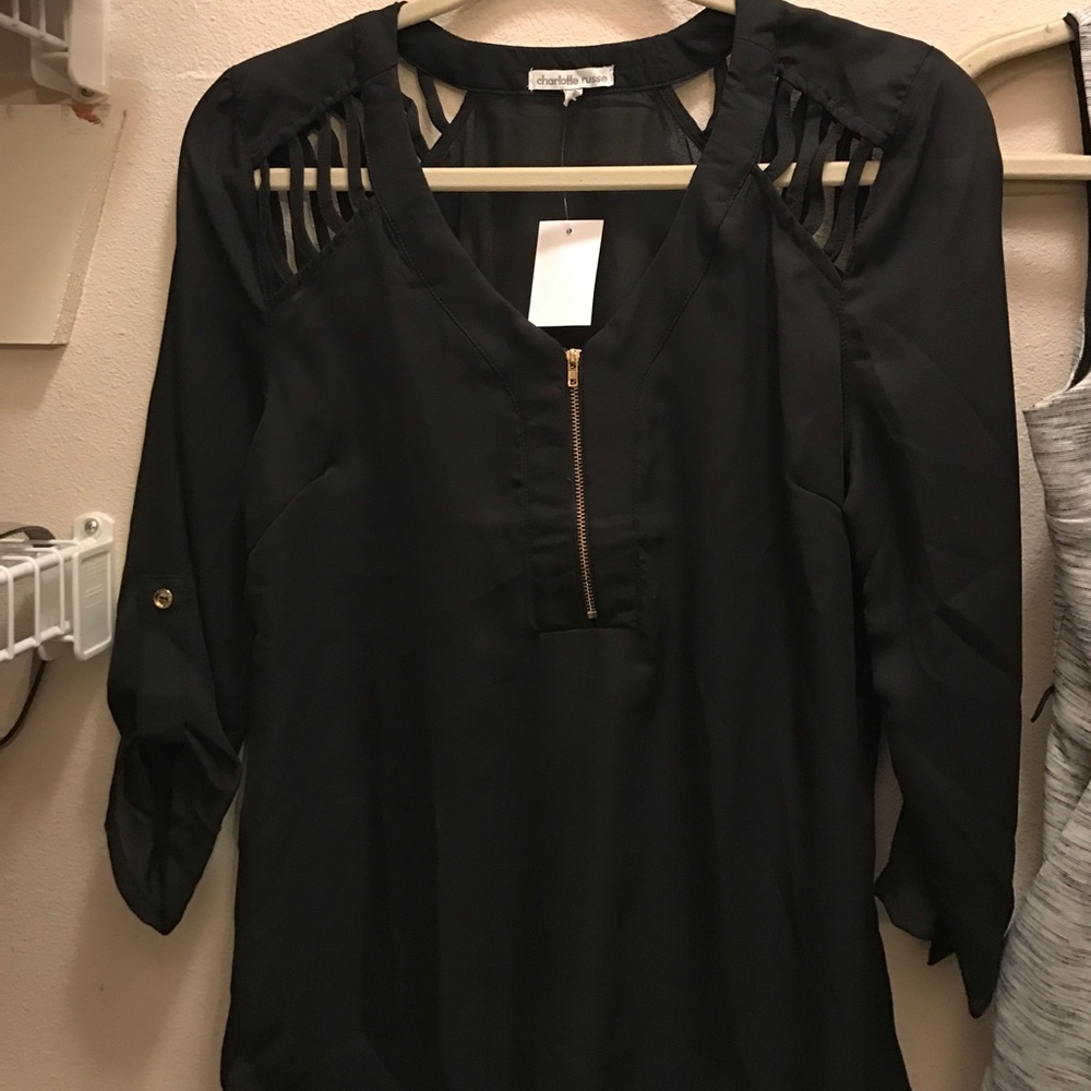 Black top with cut outs