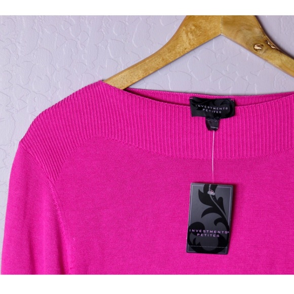 NWT | Raspberry Boat Neck Sweater - Picture 4 of 4
